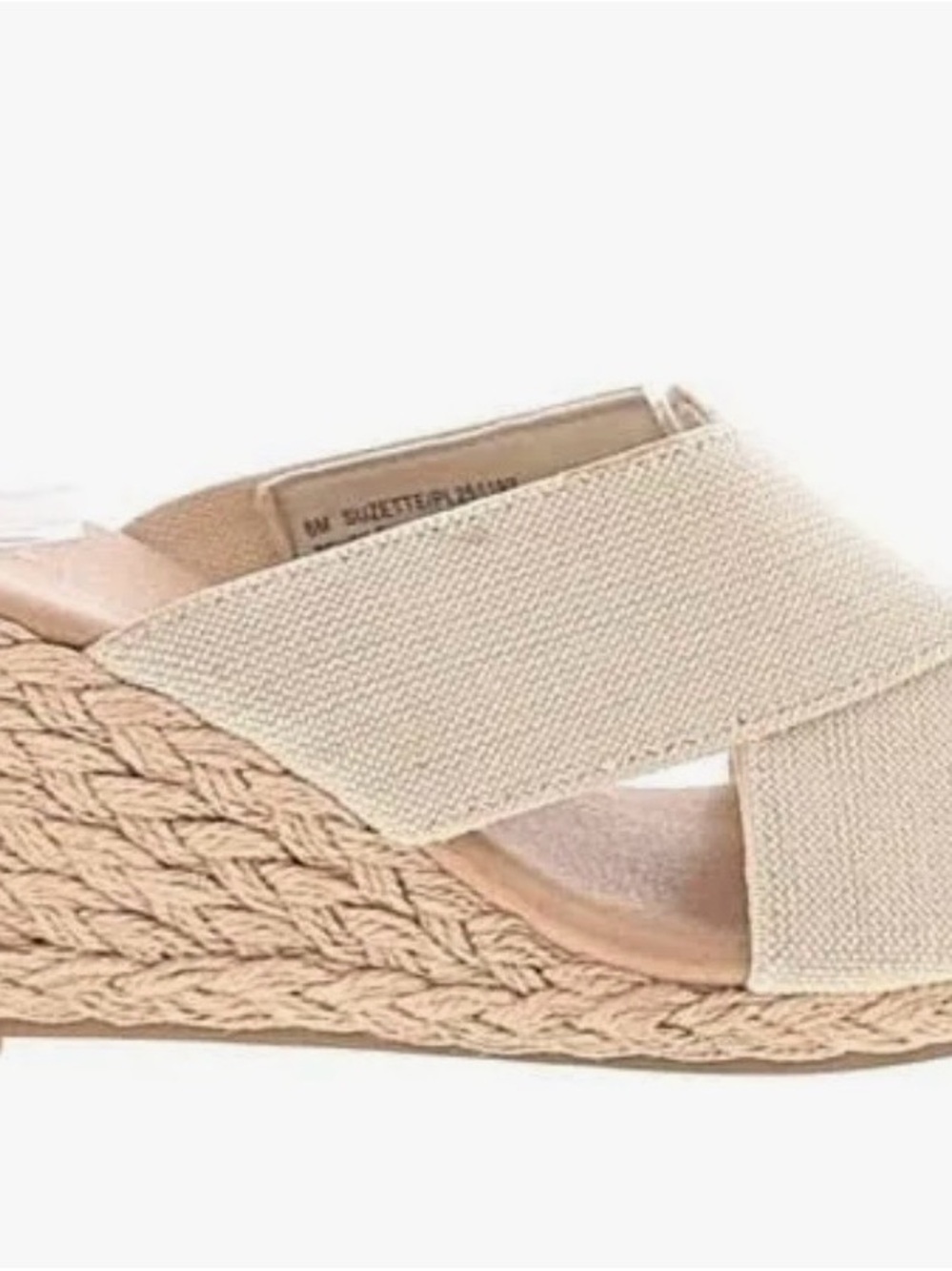 Tommy Bahama Beige Crisscross Espadrille Wedge Sandals